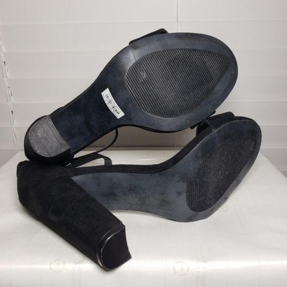 Torrid Black Two Strap Tapered Block Heels - Picture 8 of 11